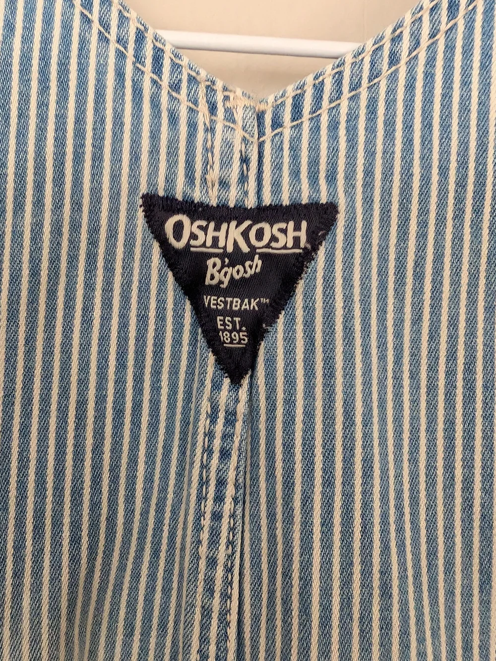 Oshkosh B'gosh Child's 24mo Hickory Stripe Overalls Denim Jeans